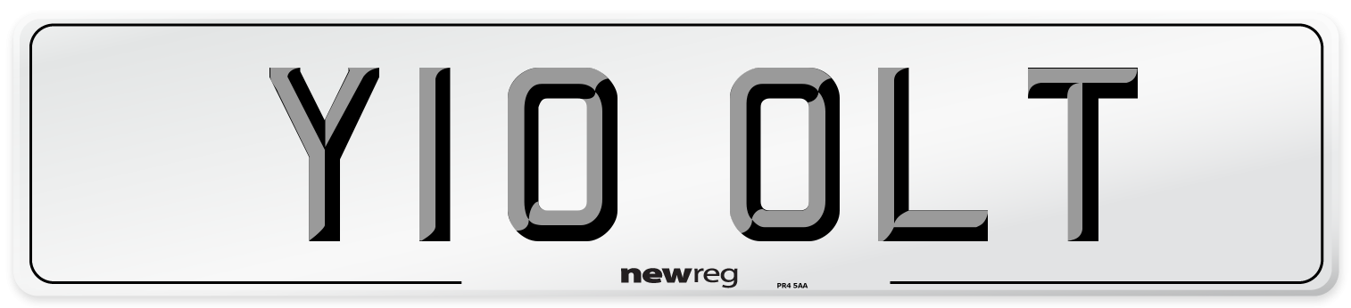 Y10 OLT Number Plate from New Reg